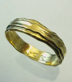טבעת נישואין לגבר - גלי הים 4.5 ממ